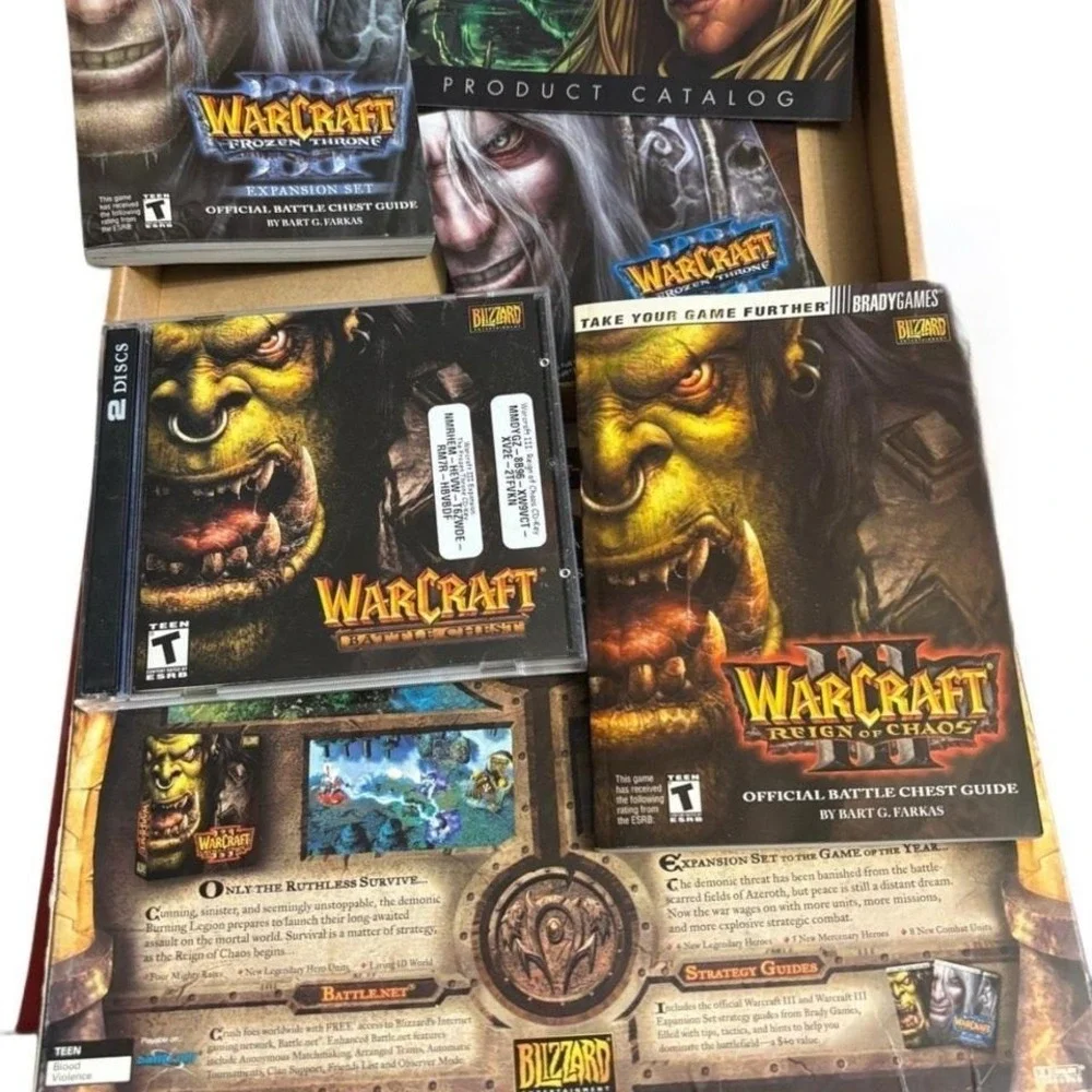 Blizzard Warcraft Battle Chest PC Game Reign of Chaos Frozen Throne Sold‎ As Is